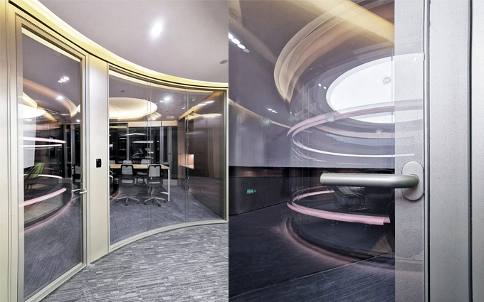 সম্পর্কে সর্বশেষ কোম্পানী কেস Curved panoramic glass partition system project
