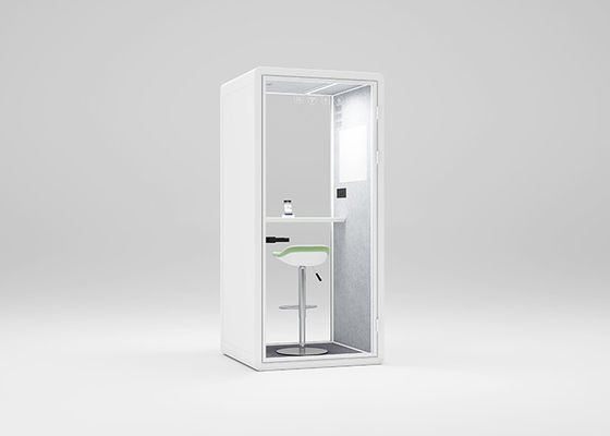 Luxury Office Phone Booths Laminated Glass Hidden Frame Acoustic Meeting Pods
