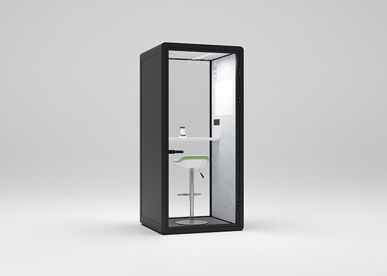 Luxury Office Phone Booths Laminated Glass Hidden Frame Acoustic Meeting Pods