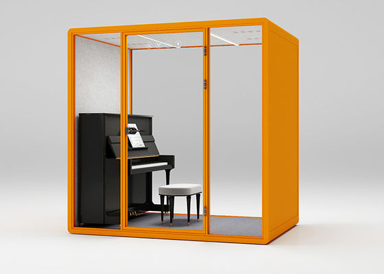 Hush Design Acoustic Office Phone Booth Pods With Power Outlets And USB Ports
