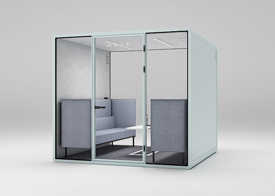 School Private Meeting Pods Acoustic Sound Insulation Booth For 4 Person