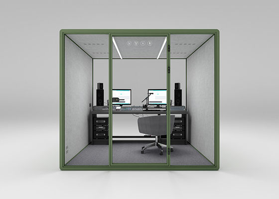 Hidden Frame Office Phone Booths Noise Isolation Ventilation System With Furniture