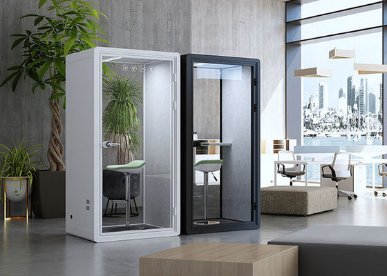 Hidden Frame Office Phone Booths Noise Isolation Ventilation System With Furniture