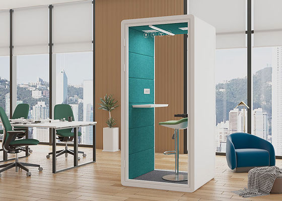 Adjustable Sound Proof Meeting Pods Sturdy Acoustic Silent Soundproof Glass Box