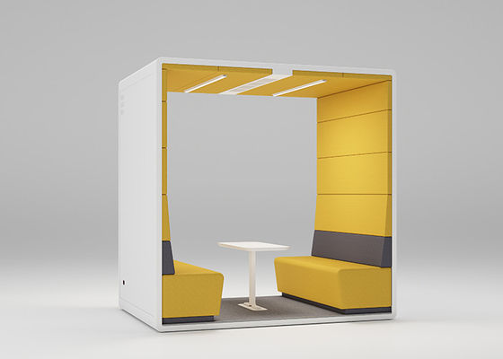 Large Sound Proof Office Meeting Booth With Door Closer For 4 - 6 Person