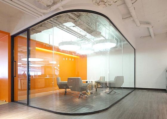 Soundproof Acoustic Fire Rated Glass Partition 12mm Thick Acoustic Glass Wall System
