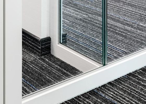 Single Glazed Demountable Glass Partition System Single Layer Laminated Glass Partition