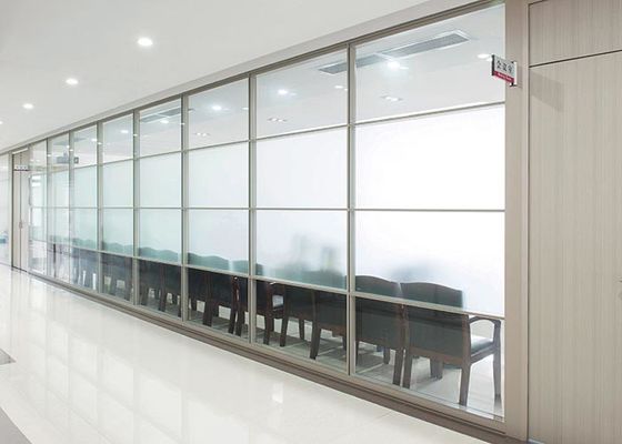 Single Layer Glass For Office Glass Wall Partition Reusable Pre-assemble In Factory Fashionable Style