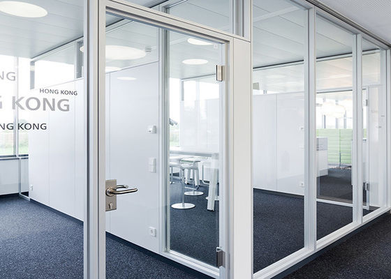 90mm Aluminum Frame Series Single Double Glass Partition Wall Strong Skeel