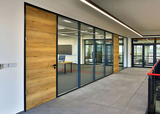 Interior Acoustic Glass Partition Wall System For Conference Room Wall Mounted