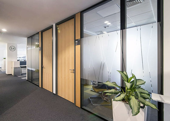 Acoustic Glazed Partition Wall Support Customized Equipment Belts For Access Panel