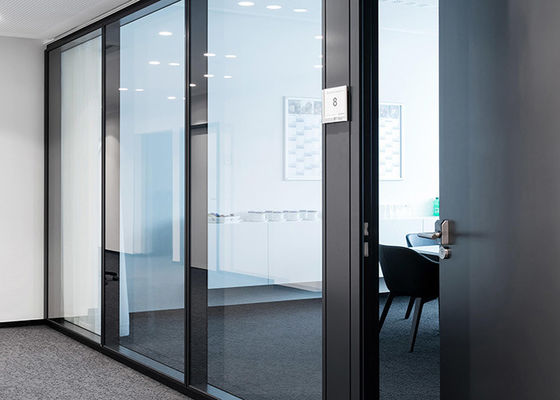 Demountable Glass Partition Wall System Removable Aluminium Frame Glass Partition
