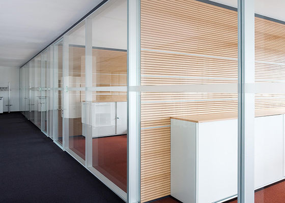 Demountable Glass Partition Wall System Removable Aluminium Frame Glass Partition