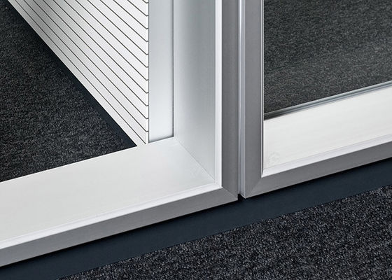 Slim Hidden Frame Aluminum Partition Wall Glass Office Partition Systems With Door