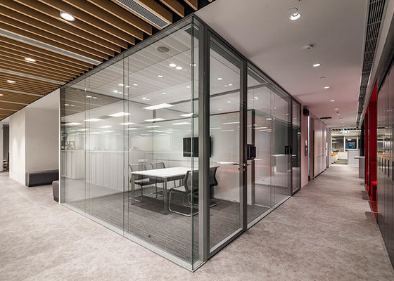 easy installation 108 series 12mm+12mm double glass Office Partition