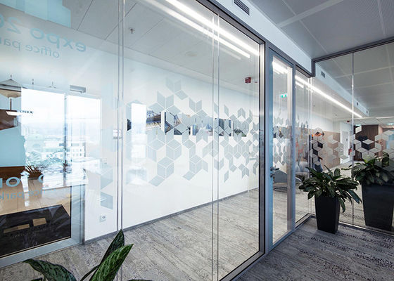easy installation 108 series 12mm+12mm double glass Office Partition