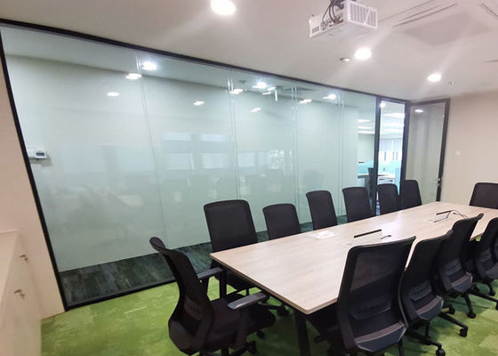 Hidden Frame Glazed Partition Multi-design Black White Aluminum Frame With Blind
