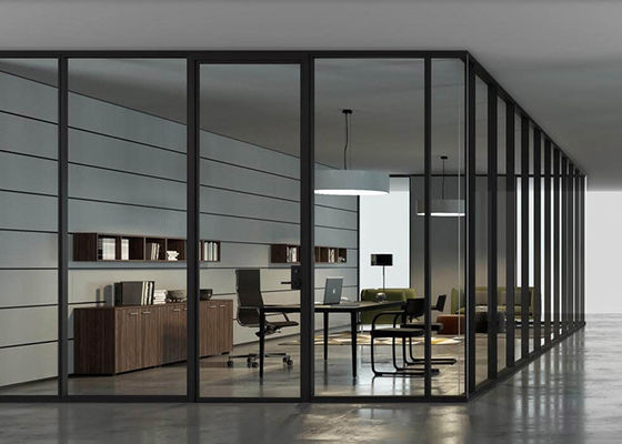 Aluminum Demountable Glass Partitions Pre assembled Door Window Unit