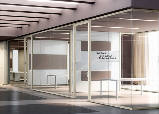 Swing / Pivot / Sliding Door Partition Wall Prefabricated Aluminium Profile Partition