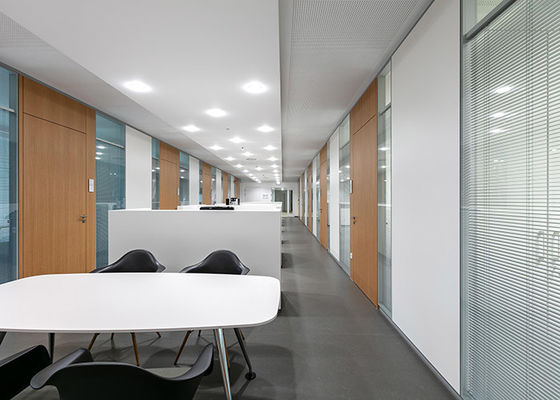 Motor Driven Blinds Office Partition Wall Double Glass Transparency Or Privacy