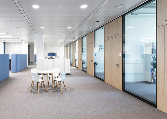 Glazed Partition Wall Modern Popular Disassemble Aluminum Frame With Solid Door