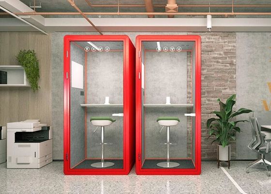Easy assemble Movable Soundproof Booth Reusable Small 1 person office pods school learning cabins