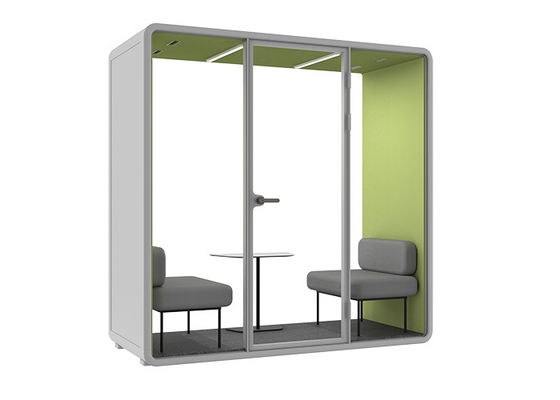 Private Office Phone Mobile Silent Room SL Size For 2 Person Meeting With Customized Sofa