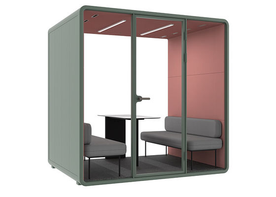 Control Panel Flexible Soundproof Pods L Meeting Booth For Exhibition Comfort Seats Cabin