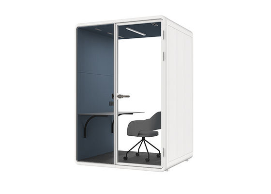Mobile Soundproof Room Laminated Glass With Steel Panel Excellent Technology Purple Color