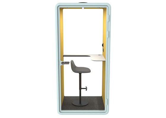 Sound Insulation Elegant Working Pods Round Angle High Quality Laminated Glass Phone Booth For Study