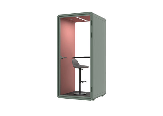 Safty Magnet Polyester Panel Laminated 5+5mm Glass Indoor Soundproof Pods S One Person Phone Booth