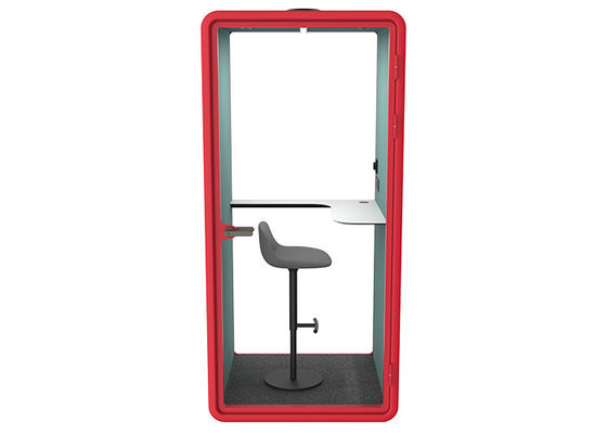 Clear glass 10mm laminated glass indoor acoustic booth silent cabin phone booth for single person