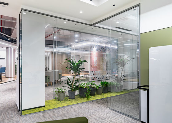 Aluminum Framed Glass Partition Walls Enhanced Profile Demountable Wall Partition