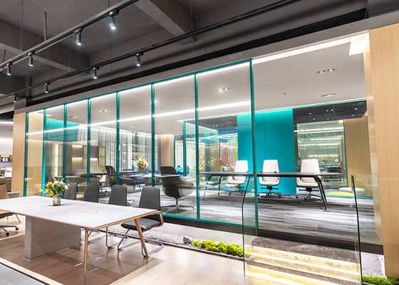 Soundproof Double Office Glass Partition Walls Affordable Workspaces Glawall Customization Wall