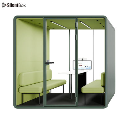 Modern Soundproof Booth with Removable Cover and Low Noise Air Circulation for Office and Home Use