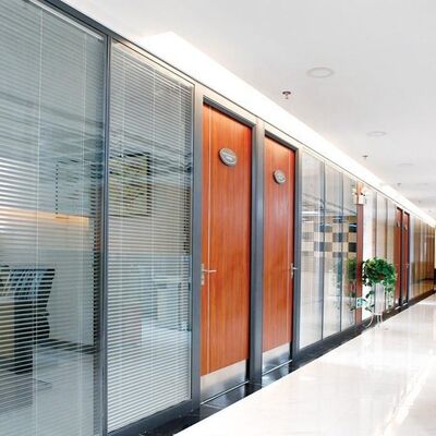 Acoustic Modular clear Tempered Glass Partition Wall for Office