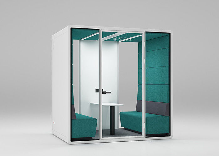 Large Sound Proof Office Meeting Booth With Door Closer For 4 - 6 Person