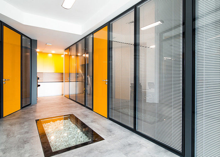 Sound Proof Double Glass Partition Wall System 12mm+12mm Hollow Space