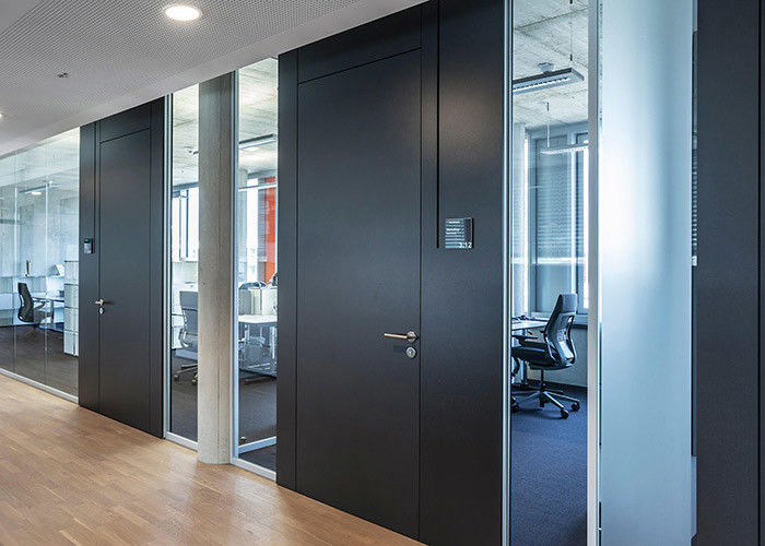 Acoustic Glazed Partition Wall Support Customized Equipment Belts For Access Panel