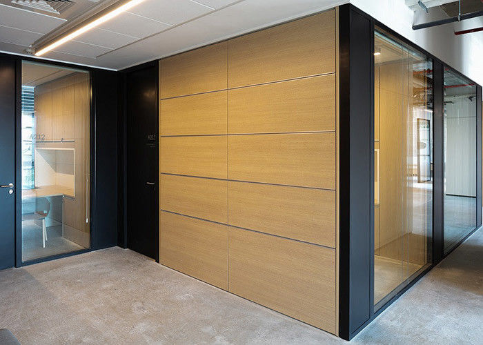 Class A Safety Fire-resistant Glass Solid Partition Wall Steel Panel Durable For Office Partition Wall