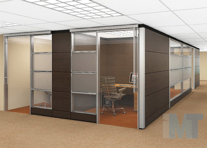Aluminum Demountable Glass Partitions Pre assembled Door Window Unit