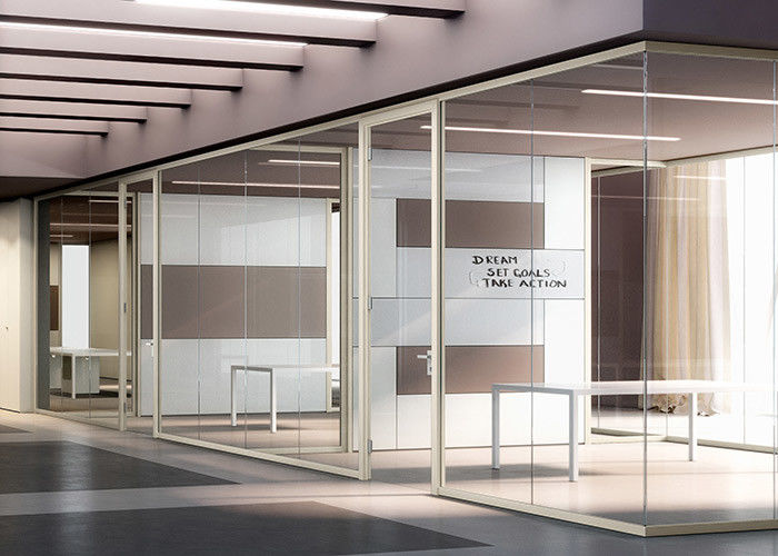 Swing / Pivot / Sliding Door Partition Wall Prefabricated Aluminium Profile Partition