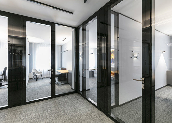 wholesale glazed partition wall interior strong Aluminum frame 79mm 90mm 108mm thickness