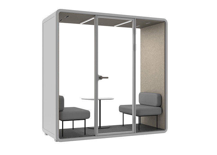 Private Office Phone Mobile Silent Room SL Size For 2 Person Meeting With Customized Sofa