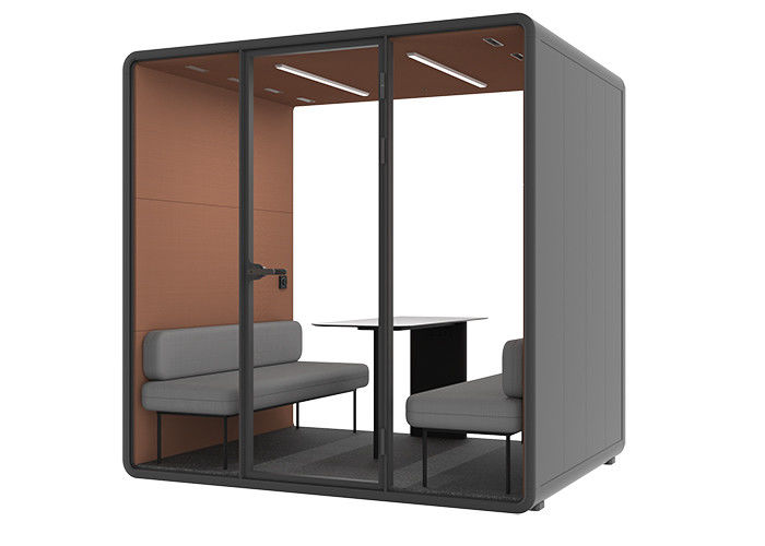 Control Panel Flexible Soundproof Pods L Meeting Booth For Exhibition Comfort Seats Cabin