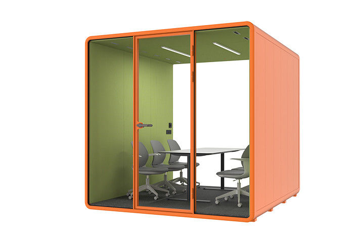 Movable large meeting pods privacy soundproof booth with PET acoustic felt fast installation