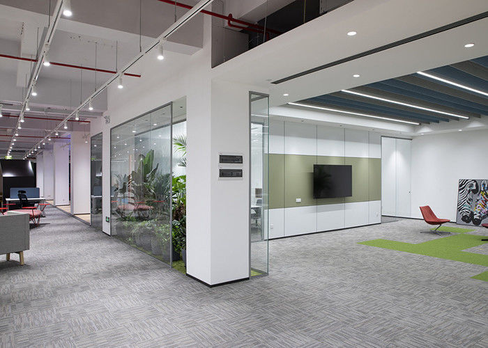 Modern Solution Office Spaces Glass Partition Walls Customizable Size
