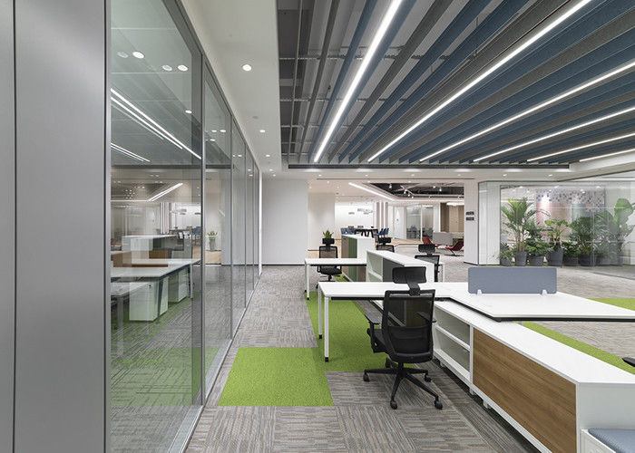 easy installation 108mm thickness frame 5+5 double glass partition wall pre-fabricated glass