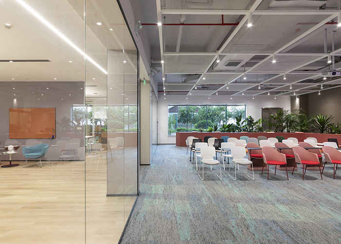 25*40mm Aluminum frame 12mm single glass partition wall full view cost-effective style high quality profile