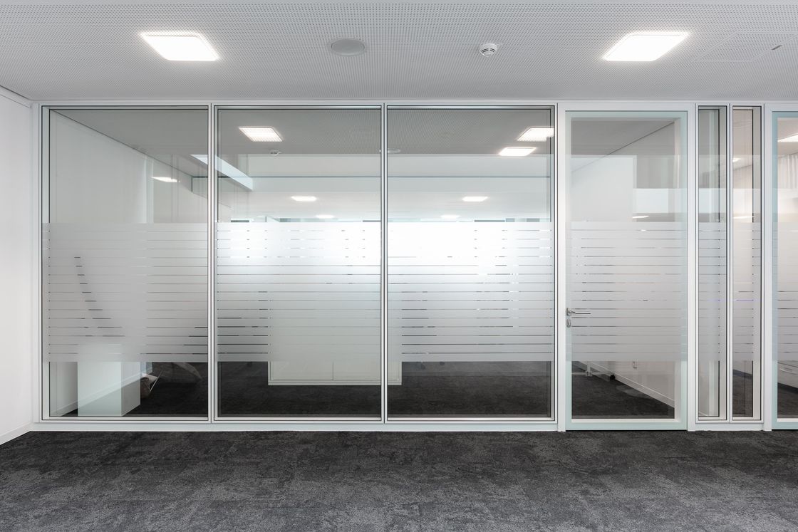 90mm Aluminum Framed Single 8mm Partition Wall Technical Specifications